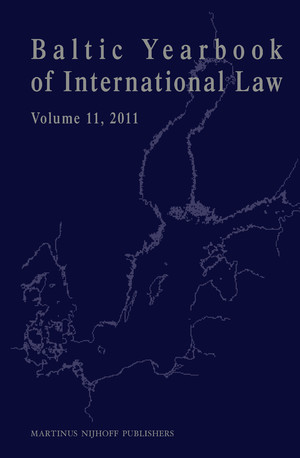 Baltic Yearbook of International Law, Vol. 11, 2011